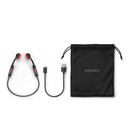 Philips TAA5608BK Açık Kulak Tasarımlı Kablosuz Sporcu Kulaklık, Kemik İletim, IPX5, Görünürlük için LED Işık, 6 Saat, Taşıma Çantalı