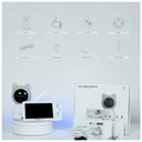 Xenon Smart Bebek Kamerası 3MP 5 Inch Monitör, Mobil Takip, Ağlama Algılama, 360° Gece Görüş, RGB Lambalı (X7202)