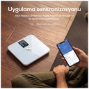 Xenon Smart Akıllı Tartı Beyaz 17 Temel Vücut Analizi, Nabız Ölçer, Mobil Kontrol, Dijital Baskül (X8702)
