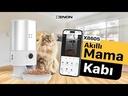 Xenon Smart Akıllı Mama Kabı (Kameralı) 5L, Mobil Kontrol, Mama Seviye Takip, Çelik Kase, Sesli Görüş (X8605)