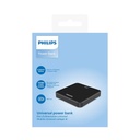 Philips DLP7717NB/00 2 USB Çıkışlı LCD Göstergeli 10000 mAh Powerbank Siyah