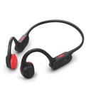 Philips TAA5608BK Açık Kulak Tasarımlı Kablosuz Sporcu Kulaklık, Kemik İletim, IPX5, Görünürlük için LED Işık, 6 Saat, Taşıma Çantalı