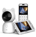 Xenon Smart Bebek Kamerası 3MP 5 Inch Monitör, Mobil Takip, Ağlama Algılama, 360° Gece Görüş, RGB Lambalı (X7202)